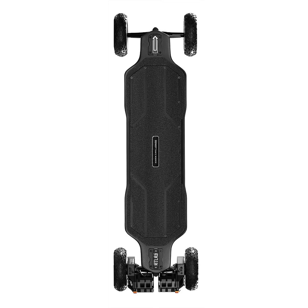EXWAY ATLAS PRO 2WD High-Performance All-Terrain Off Road Eletric Skateboard With Gear Drivetrain, 3500W Front View