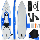 GOPLUS Long Inflatable Blow Up Kayak With Paddle & Hand Pump, 11FT - SAKSBY.com - Kayaks - SAKSBY.com