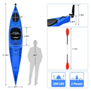 GOPLUS Single-Person Sit-In Fishing Kayak Boat W/ Paddle & Rudder, 12FT - SAKSBY.com - Kayaks - SAKSBY.com