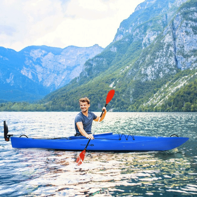 GOPLUS Single-Person Sit-In Fishing Kayak Boat W/ Paddle & Rudder, 12FT - SAKSBY.com - Kayaks - SAKSBY.com
