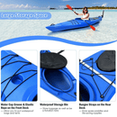 GOPLUS Single-Person Sit-In Fishing Kayak Boat W/ Paddle & Rudder, 12FT - SAKSBY.com - Kayaks - SAKSBY.com