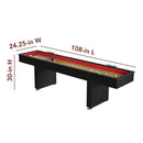 Hathaway Avenger Shuffleboard With Padded Gutters, Leg Levelers, 8 Pucks And Wax, 9FT (SAK24637) - Saksby Wholesale - Dimensions