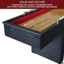 Hathaway Avenger Shuffleboard With Padded Gutters, Leg Levelers, 8 Pucks And Wax, 9FT (SAK24637) - Saksby Wholesale - Features