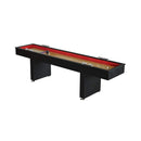 Hathaway Avenger Shuffleboard With Padded Gutters, Leg Levelers, 8 Pucks And Wax, 9FT (SAK24637) - Saksby Wholesale - Side View White Background