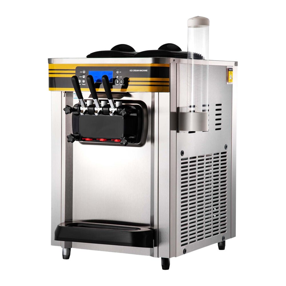 Heavy Duty Commercial 3 Flavor Countertop Soft Serve Ice Cream Maker Machine, 2350W (91803572) - Side View
