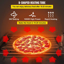 Heavy Duty Electric Indoor Commercial Countertop Double Deck Pizza Oven, 2000W (SAK36147) SAKSBY - Heating Tube View