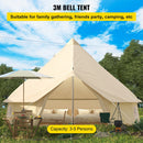 Large 10 Feet Outdoor Luxury Glamping Yurt Teepee Canvas Camping House W/ Stove Jack (91283645) - Front View