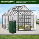 Large Heavy Duty Outdoor Walk-In Polycarbonate Greenhouse Kit With Adjustable Vents And Sliding Doors, 12x8FT (95736851) - SAKSBY.com - Greenhouses - SAKSBY.com