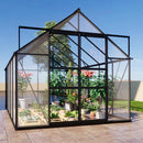Large Heavy Duty Outdoor Walk-In Polycarbonate Greenhouse Kit With Adjustable Vents And Sliding Doors, 12x8FT (95736851) - SAKSBY.com - Greenhouses - SAKSBY.com