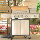 Large Outdoor BBQ Stainless Steel Propane Gas Grill With 4 Burners, 42K BTU (93564712) - Demonstration View