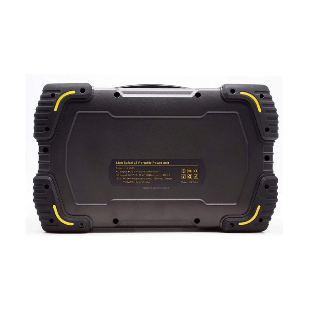 LION ENERGY Safari LT 500W/450WH Portable Solar Powered Generator - Rear View