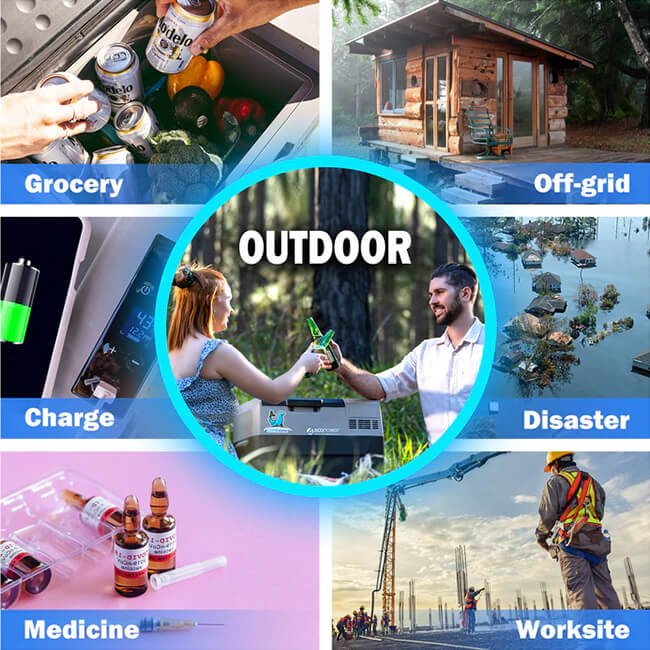 LIONCOOLER Pro 32 Quarts Portable Solar Fridge Freezer - SAKSBY.com - Refrigerators - SAKSBY.com