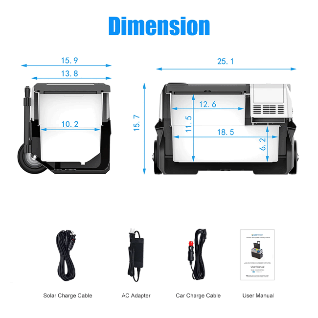 LIONCOOLER Pro 32 Quarts Portable Solar Fridge Freezer - SAKSBY.com - Refrigerators - SAKSBY.com