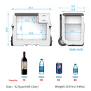 LIONCOOLER X40A Portable Solar Fridge Freezer W/ 90W Solar Panel Combo - SAKSBY.com - Refrigerators - SAKSBY.com