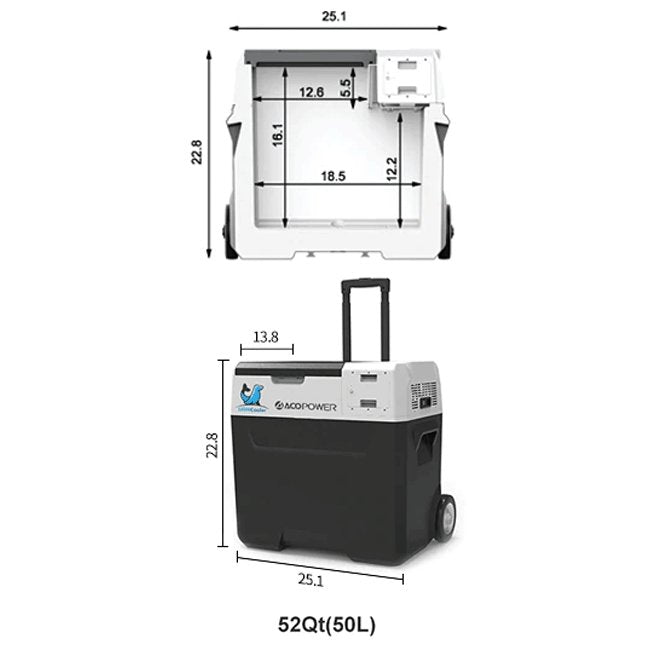 LIONCOOLER X50A Portable Solar Fridge Freezer, 52 Quarts - SAKSBY.com - Electric Scooters - SAKSBY.com