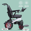 MATE Lightweight Foldable Electric Dual Motor Power Motorized Mobility Wheelchair, 220LBS (91879245) - Side View