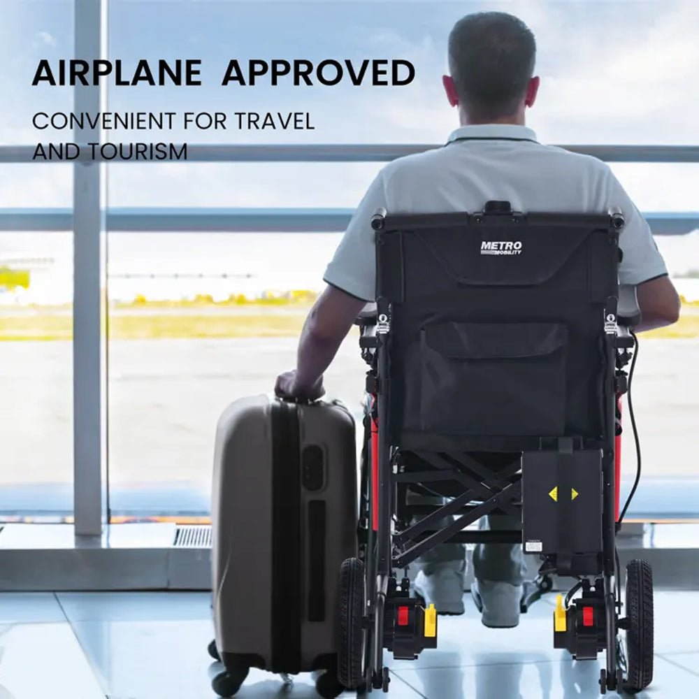 METRO MOBILITY iTravel Lite 24V/10AH 200W Premium Portable Folding Power Wheelchair, 220 LBS (97362814) - SAKSBY.com - Electric Wheelchairs - SAKSBY.com