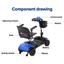 METRO MOBILITY M1 Lite Electric Mobility Handicap Scooter - SAKSBY.com - Mobility Scooters - SAKSBY.com