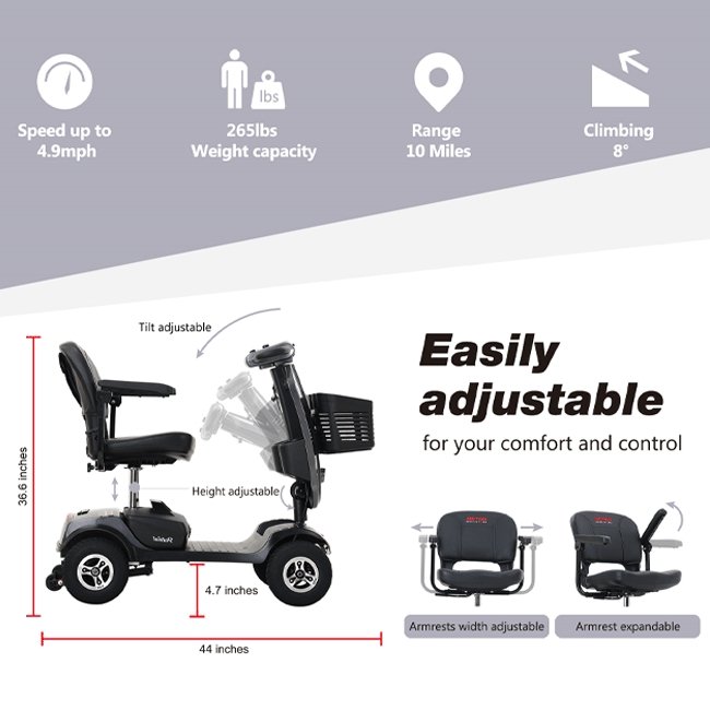 METRO MOBILITY Patriot Lite Lightweight Electric Mobility Medical Scooter - SAKSBY.com - BBQ Grills - SAKSBY.com