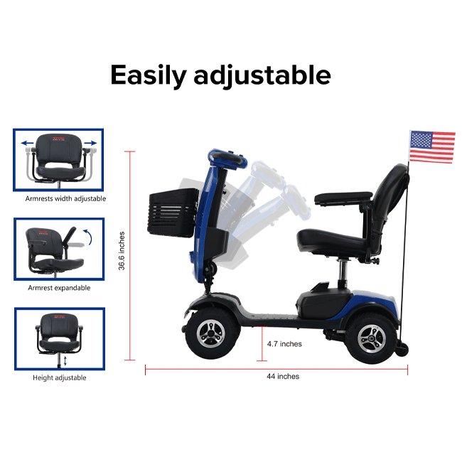 METRO MOBILITY Patriot Lite Lightweight Electric Mobility Medical Scooter - SAKSBY.com - BBQ Grills - SAKSBY.com