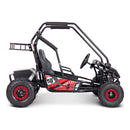 MOTOTEC Mud Monster XL Red 60V/20AH Electric Full Suspension Go Kart, 2000W (96351472) - SAKSBY.com - Side View
