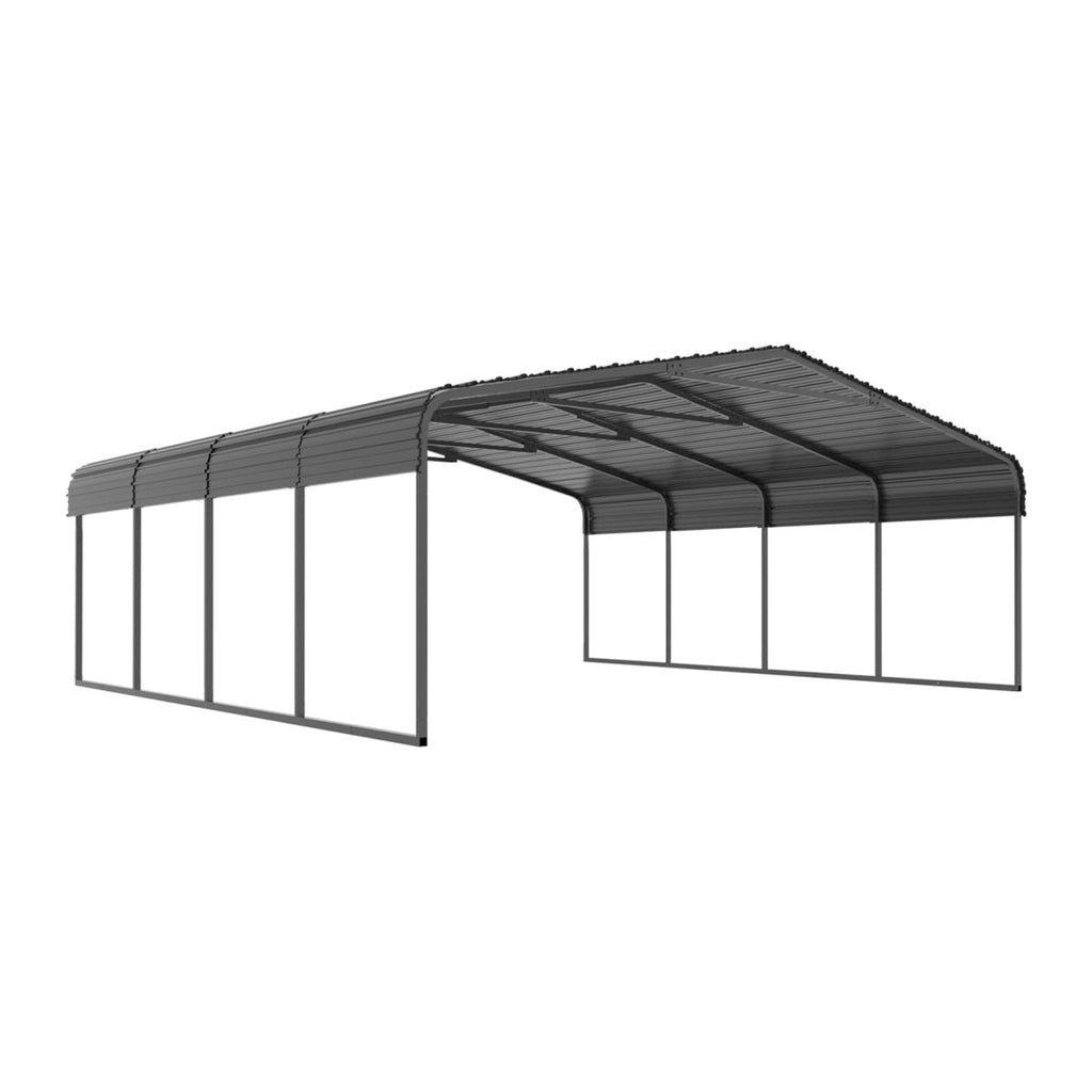 MPT Extra Large Premium Heavy Duty Outdoor Metal Carport Shelter, 20x20FT (97425861) - SAKSBY.com - Sheds, Garages & Carports - SAKSBY.com