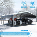 MPT Extra Large Premium Heavy Duty Outdoor Metal Carport Shelter, 20x20FT (97425861) - SAKSBY.com - Sheds, Garages & Carports - SAKSBY.com