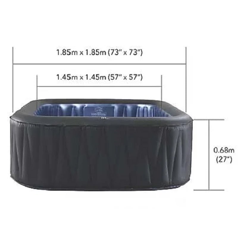 MSPA C-TE062 TEKAPO Comfort Series Six-Person Inflatable Square Bubble Spa Hot Tub With 132 Bubble Jets (97185362) - SAKSBY.com - Hot Tub - SAKSBY.com