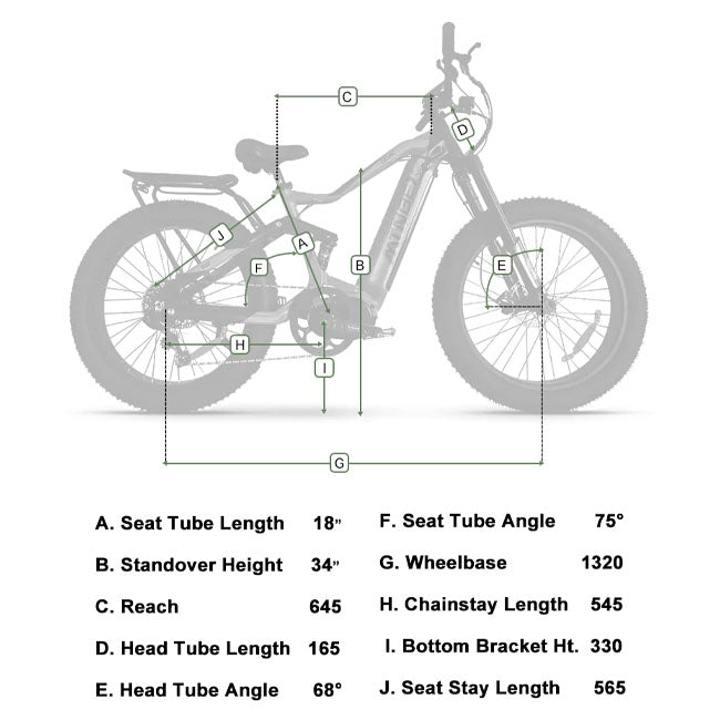 MTNBEX EGOAT EG1000 48V/17.5AH Mid-Drive Full Suspension Electric Hunting Mountain EBike (95731264) - Detail View