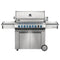 NAPOLEON Prestige PRO 665 Natural Gas Grill with Infrared Rear Burner and Infrared Side Burner and Rotisserie Kit Front View