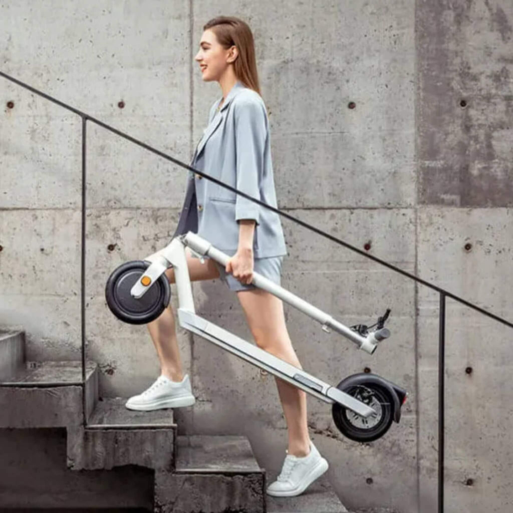 Okai Neon 36V 250W Lithium Ion Electric Foldable Scooter For Adults (SAK11872) - Saksby Wholesale - Folded Carry On