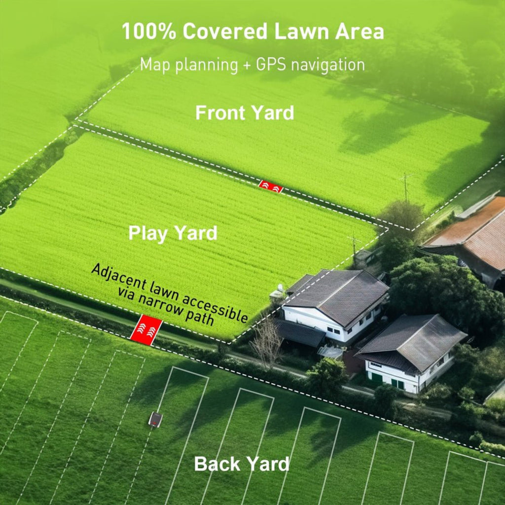 OWLMOW Automatic Robot Lawn Mower With GPS Navigation And App Control (97253841) - SAKSBY.com - Lawn Mowers - SAKSBY.com