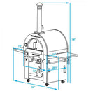 PINNACOLO IBRIDO Portable Outdoor Wood Fired & Gas Backyard Pizza Oven (96482418) - SAKSBY.com - Pizza Ovens - SAKSBY.com