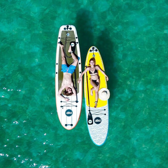 POP BOARD CO Inflatable Board 11'0 PopUp Yellow/Turquoise - SAKSBY.com - Stand Up Paddle Boards - SAKSBY.com