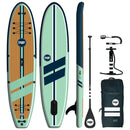 POP BOARD CO Inflatable Paddle Board 11'0 Yacht Hopper Teak/Blue/Mint - SAKSBY.com - Full View