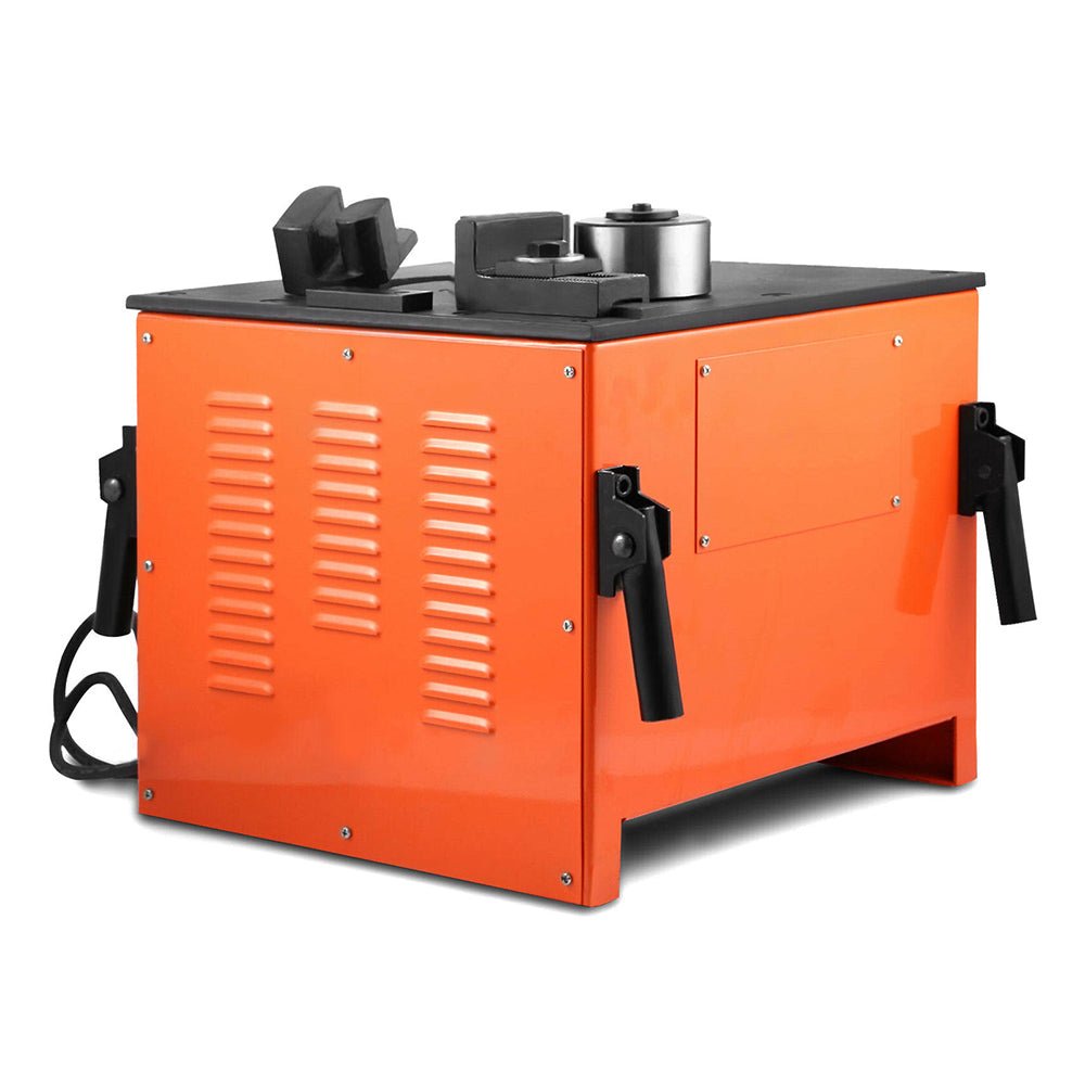 Portable Electric 1 Inch Rebar Metal Conduit Pipe Tube Bender W/ Foot Switch (96712584) - SAKSBY.com - Side View