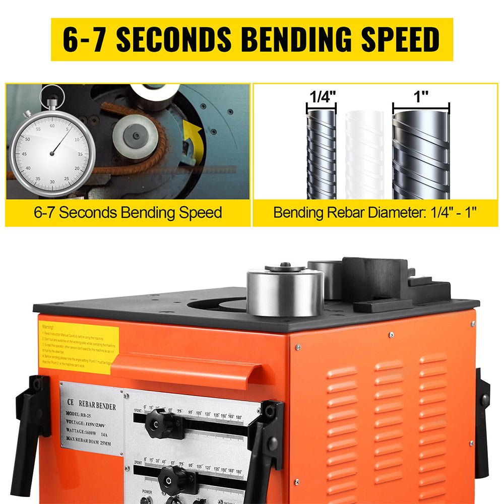 Portable Electric 1 Inch Rebar Metal Conduit Pipe Tube Bender W/ Foot Switch (96712584) - SAKSBY.com - Zoom Parts View