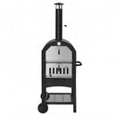 Portable Outdoor Wood Fired Pizza Oven W/ Pizza Stone & Waterproof Cover (SAK82635) - Sasksby Wholesale -Front View