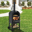 Portable Outdoor Wood Fired Pizza Oven W/ Pizza Stone & Waterproof Cover (SAK82635) - Sasksby Wholesale - Lifestyle View