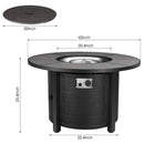 Premium 42" Outdoor Propane Patio Gas Fire Pit Coffee Table W/ Cover, 50K BTU - SAKSBY.com - Propane Fire Pits - SAKSBY.com
