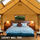 Premium Canvas Frame Fire Water Camping Wall Hunting Tent, 12x14' (92461382) - SAKSBY.com - Yurt Tent - SAKSBY.com