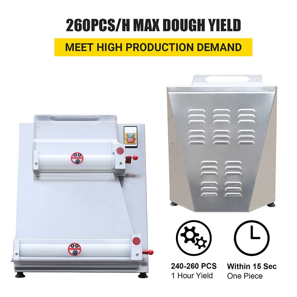 Premium Electric Commercial Pizza Dough Roller Pastry Sheeter Press Machine, 16" Comparison View