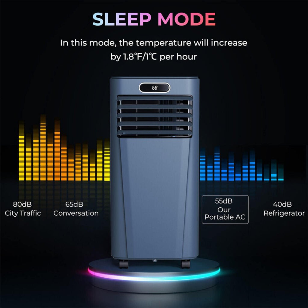 Premium Freestanding AC Unit With Remote Control, 10K BTU (SAK41642) - Saksby Wholesale - Sleep Mode View