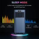 Premium Freestanding AC Unit With Remote Control, 10K BTU (SAK41642) - Saksby Wholesale - Sleep Mode View