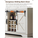 Premium Home Bar Wine Cabinet W/ Sliding Barn Door, 72" (97631842) - SAKSBY.com - Entertainment Centers & TV Stands - SAKSBY.com