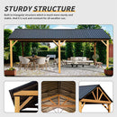 Premium Outdoor Double-Layer Galvanized Steel Hardtop Gazebo Pergola For Patio, 20x12x10FT (92475381) - Demonstration View