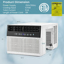 Premium Window Room Air Conditioner Unit With Remote, 6000/8000 BTU (95463172) - SAKSBY.com - Air Conditioners - SAKSBY.com
