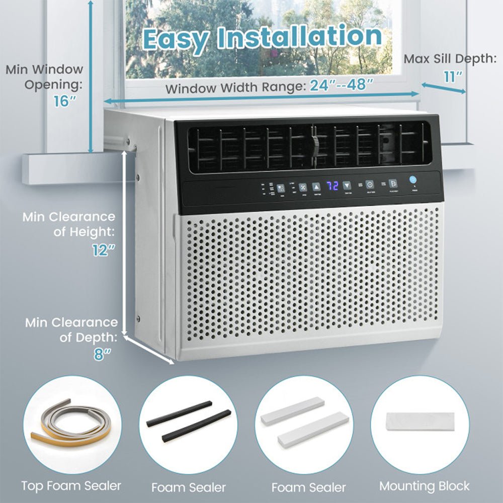 Premium Window Room Air Conditioner Unit With Remote, 6000/8000 BTU (95463172) - SAKSBY.com - Air Conditioners - SAKSBY.com