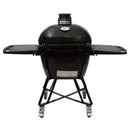 PRIMO All-In-One Oval Large 300 Ceramic Kamado Grill W/ Cradle, Side Shelves & Stainless Steel Grates - Zoom Parts View