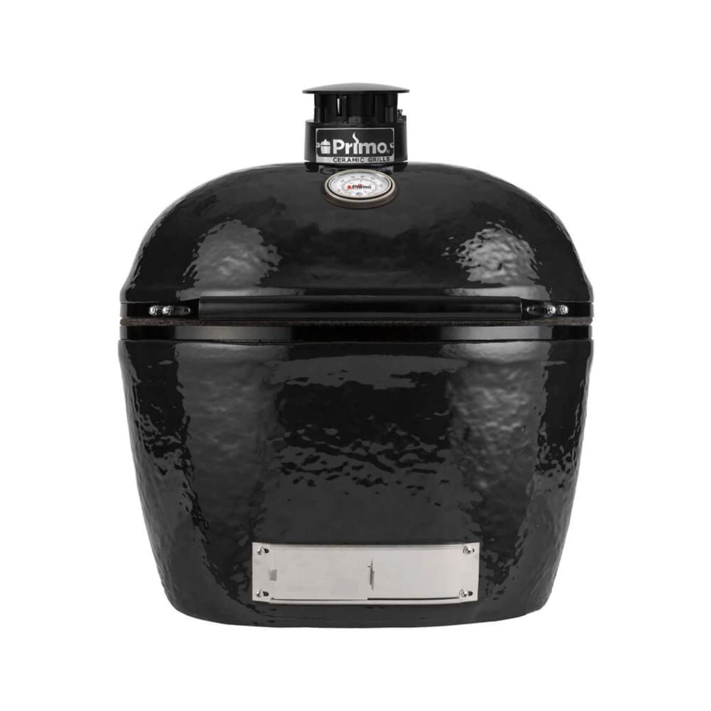 PRIMO Oval Large 300 Ceramic Kamado BBQ Grill W/ Stainless Steel Grates - PGCLGH (95414871) - SAKSBY.com - Front View